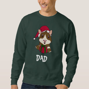 Personalise Family Christmas Guinea Pig Dad Sweatshirt