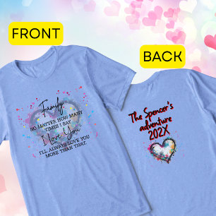 Personalise Family Name Paint Splatter Heart Tri-Blend Shirt