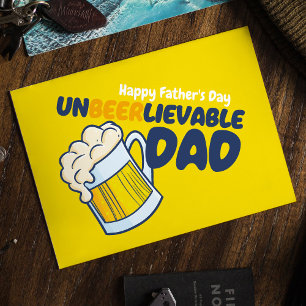 Personalise Father's Day   Unbeerlievable Dad Card