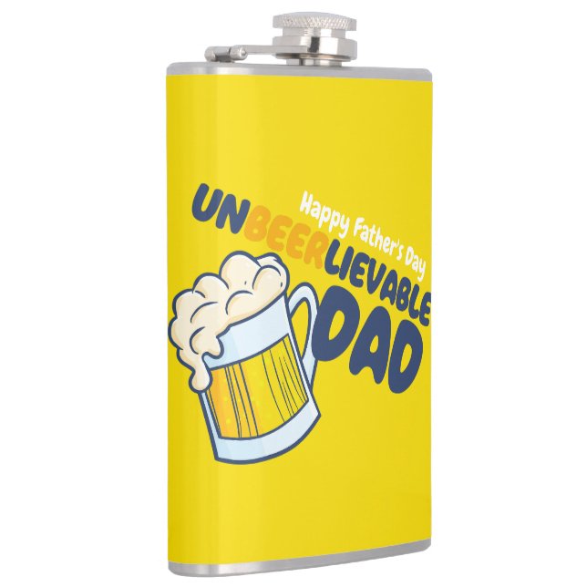 Personalise Father's Day | Unbeerlievable Dad Hip Flask (Right)