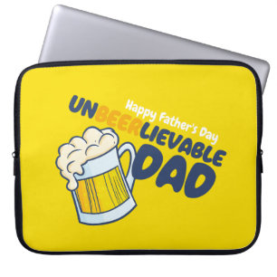 Personalise Father's Day Unbeerlievable Dad Laptop Sleeve