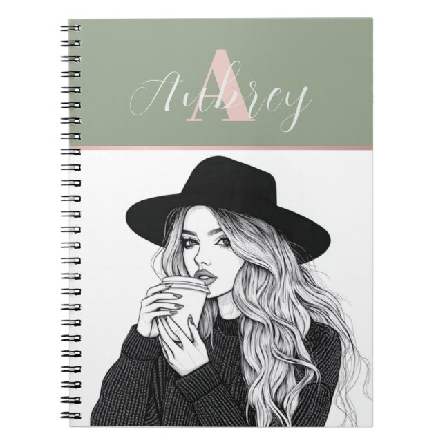 Personalise Feminine Fashionista Journal (Front)