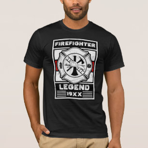 Personalise Firefighter Legend Custom Firefighting T-Shirt