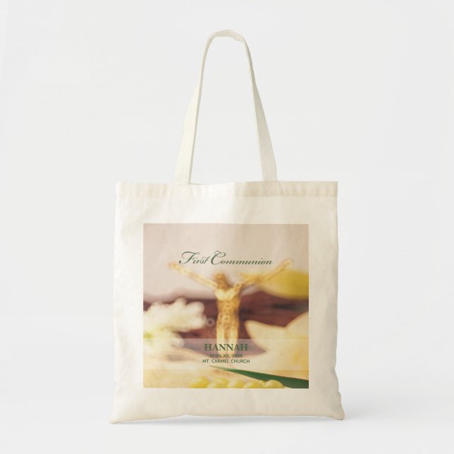 Personalise, First Communion Congratulations Tote Bag (Front)