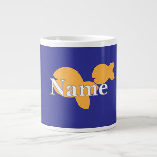 Personalise Fish Blue  Large Coffee Mug