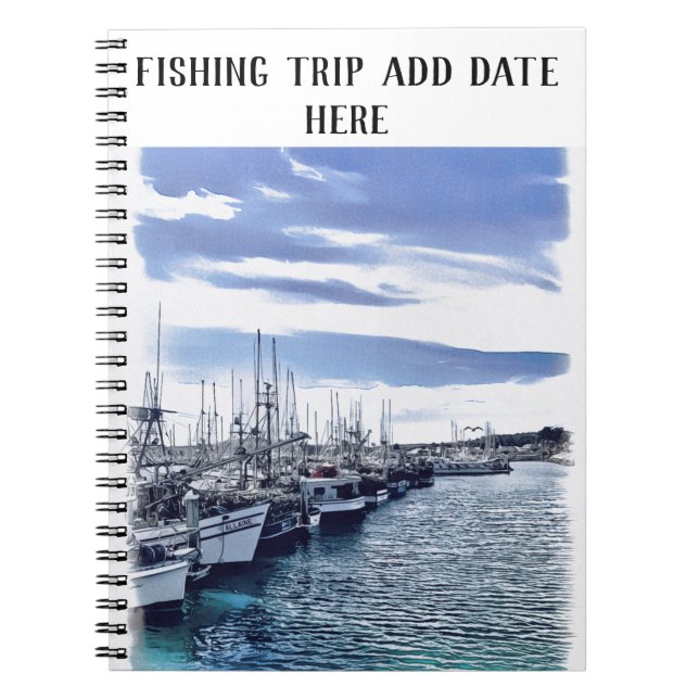 Personalise Fishing Trip Spiral Photo Notebook (Front)
