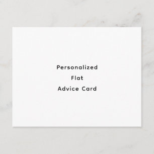 Personalise Flat Advice Card