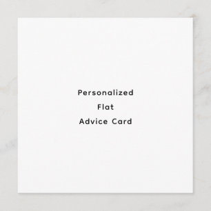 Personalise Flat Advice Card