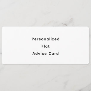Personalise Flat Advice Card