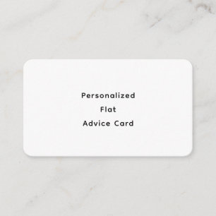 Personalise Flat Advice Card