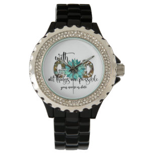 Personalise Floral design with God Watch
