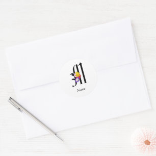 Personalise Floral Monogram M + Name Envelope Seal