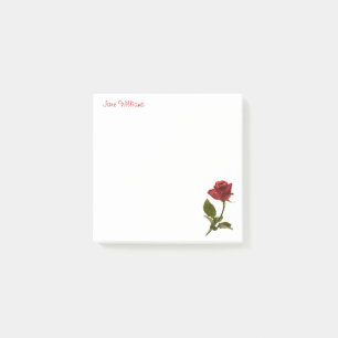 Personalise: Floral Photography - One Red Rose Post-it Notes