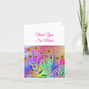 Personalise Floral Wedding Thank You Card