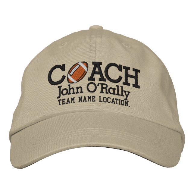 Personalise Football Coach Cap Your Name Your Game (Front)