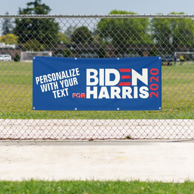 Personalise For Biden/Harris 2020 Vinyl (sign) Banner (Insitu)