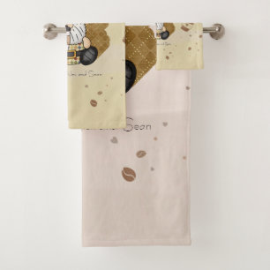 Personalise for Coffee Lover Dad   Vintage Bath Towel Set