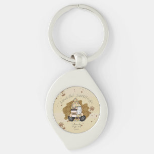 Personalise for Coffee Lover Dad Vintage Key Ring