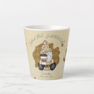 Personalise for Coffee Lover Dad Vintage Latte Mug