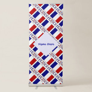 Personalise French Flag Retractable Banner