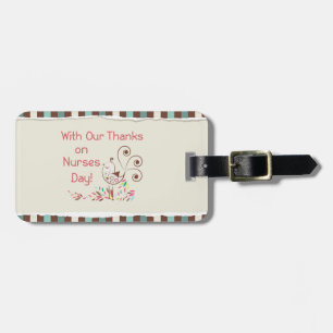 Personalise, From Group, Happy Nurses Day, Bird Luggage Tag
