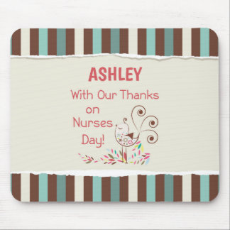 Personalise, From Group, Happy Nurses Day, Bird Mouse Mat