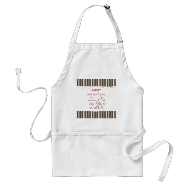 Personalise, From Group, Happy Nurses Day, Bird Standard Apron (Front)