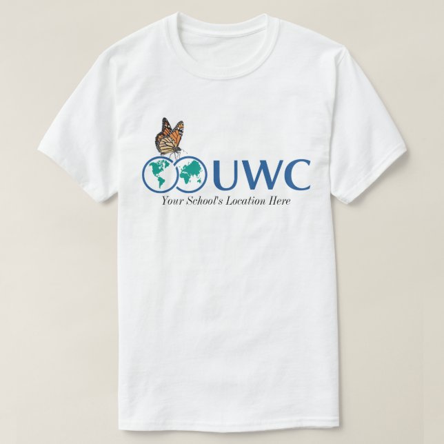 Personalise Front & Back UWC Butterfly T-Shirt (Design Front)