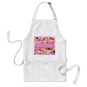 Personalise .. Fun, Bright Pink Cupcake Standard Apron