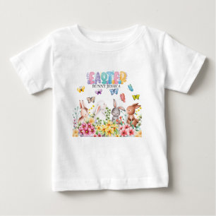 Personalise Funny Bunny Happy Easter Day  Baby T-Shirt