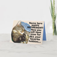 Personalise Funny Cat Retirement 