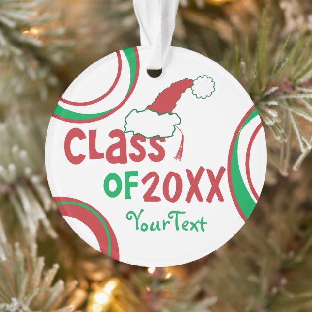 Personalise Funny © Class of Grad Holiday Ornament (Tree)