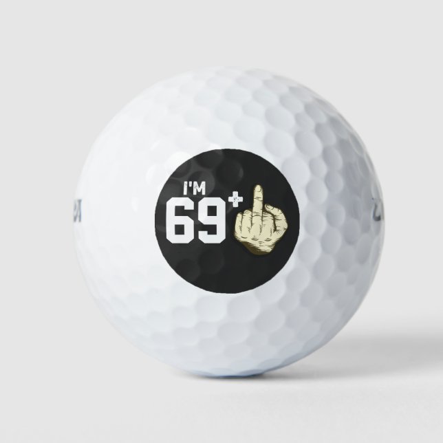 Personalise Funny Finger Costume Birthday Golf Balls (Front)