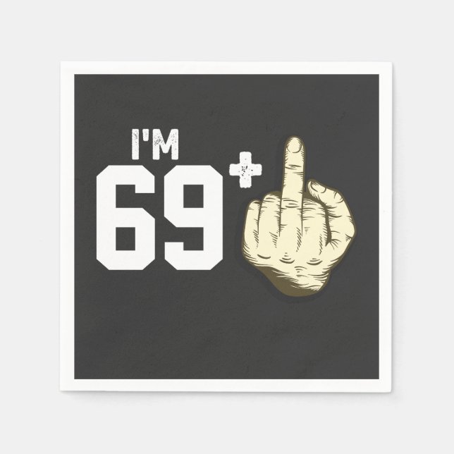 Personalise Funny Finger Costume Birthday Napkin (Front)