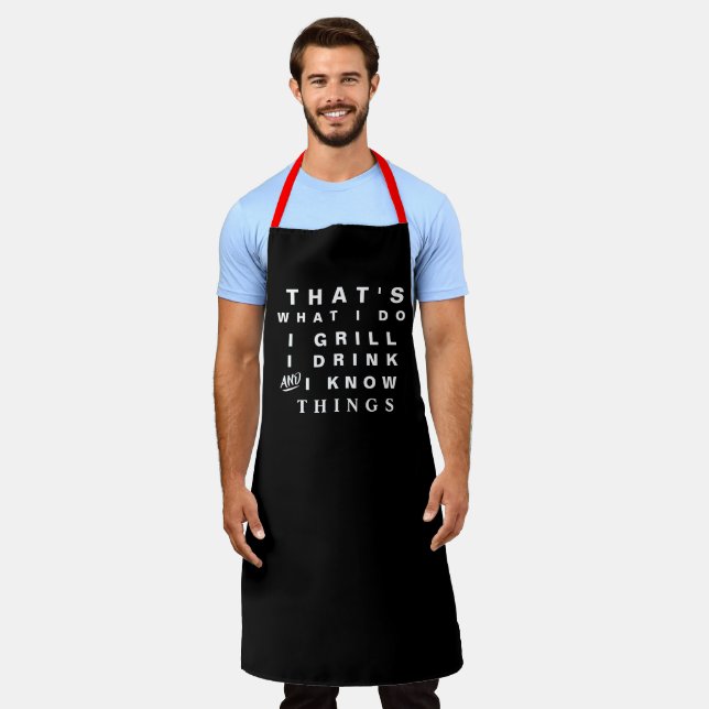 Personalise Funny Grill Baker's Chef Mens Womens  Apron (Worn)