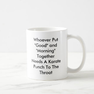 Personalise Funny Morning Violence Mug