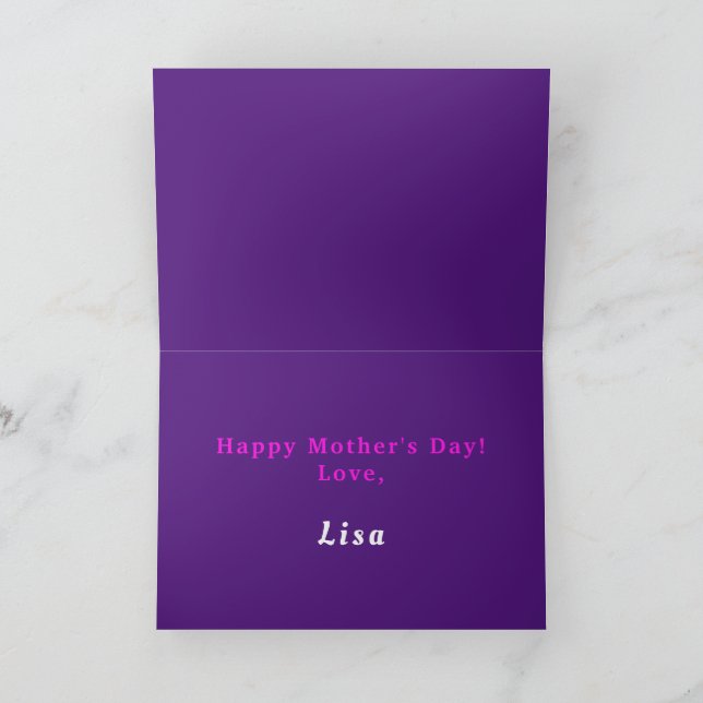 Personalise Funny Mother's Day Card, Favourite Chi Thank You Card (Inside)