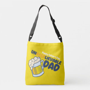 Personalise Funny Unbeerlievable Dad Crossbody Bag