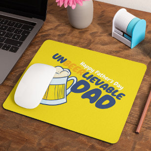 Personalise Funny Unbeerlievable Dad Mouse Mat