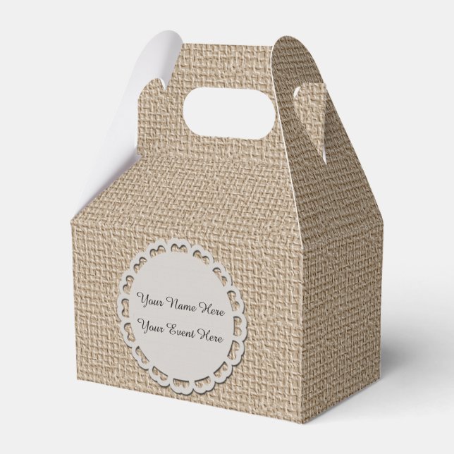 Personalise Gable Favor Box (Front Side)