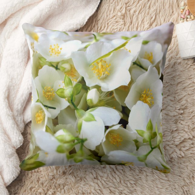 Personalise Get Well Soon Coworker Jasmine Flowers Cushion (Blanket)