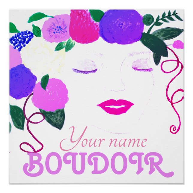 Personalise Girl's Room Glossy Poster (Front)