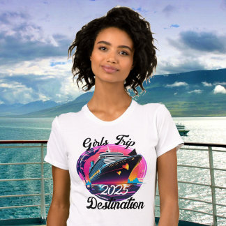Personalise Girls Trip Cruise Year Destination T-Shirt
