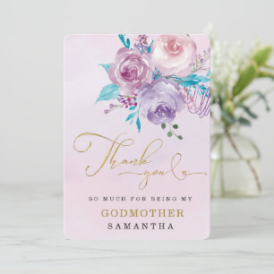 Personalise Godmother thank you card