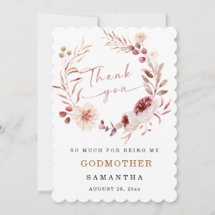 Personalise Godmother thank you card