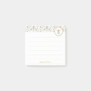 Personalise:  Golden Christmas "Angel of Grace" Post-it Notes
