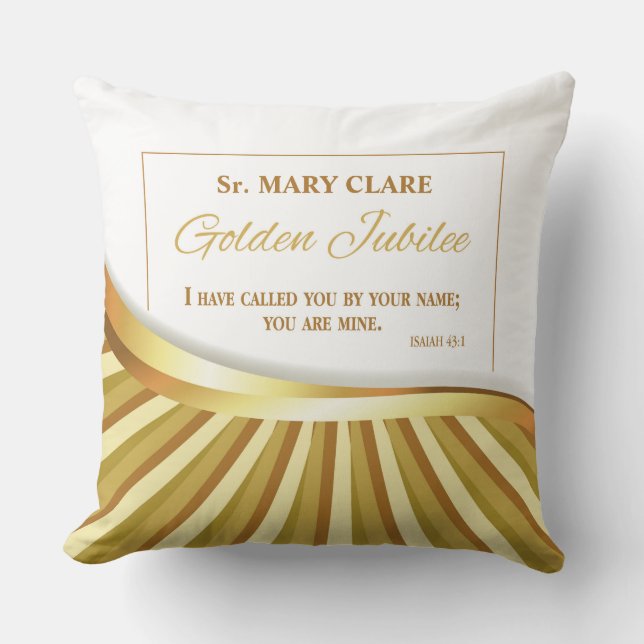Personalise, Golden Jubilee of Religious Life, Cushion (Front)