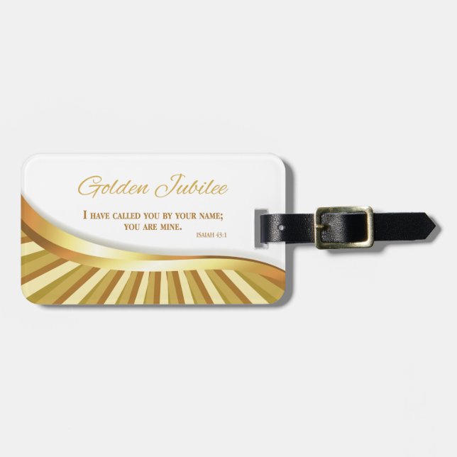 Personalise, Golden Jubilee of Religious Life Luggage Tag (Front Horizontal)