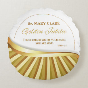 Personalise, Golden Jubilee of Religious Life Round Cushion