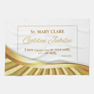 Personalise, Golden Jubilee of Religious Life Tea Towel